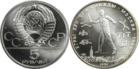 Russland / UdSSR 5 Rubel Olympische Spiele in Moskau 1980 - Stockwerfen Bita