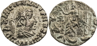 Baktrien AR-Drachme Hermaios / Kopf mit Diadem / Zeus thront n.l. / Drachme / feine Ausprägung !
