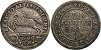 Braunschweig-Wolfenbüttel 6 Mariengroschen Rudolf August und Anton Ulrich / 6 Mariengroschen / 1696