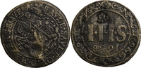 Westfalen / Münster 3 Schilling Münster DOMKAPITEL/ 3 Schilling 1608 / Gegenstempel EVB und drei Wolfsangeln