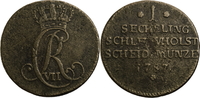 Schleswig-Holstein Sechsling Christian VII. (1766-1808), königliche Linie, Schleswig Holstein, Sechsling 1787