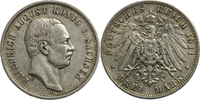 Kaiserreich / Deutschland 3 Mark Friedrich August König von Sachsen