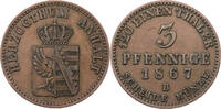 Anhalt-Bernburg 3 Pfennige Alexander Karl (1834-1863) - Kursmünze (1861-1867) -