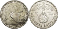 Drittes Reich 5 Reichsmark Hindenburg - Kursmünze (1936-1939) -