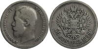 Russland, Zarenreich 50 Kopeken Nikolaus II. (1894-1917) - Kursmünze (1895-1914) - St. Petersburg -