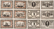 Wittdün auf Amrum 2x50 Pfennig, 2x1, 2x2 Mark Vollständige Deutsche Serie - 6 Scheine -