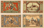 Sorau N. L. (Zary) 10 Pfennig, 50 Pfennig Komplette Serie von 2 Scheinen ohne KN -