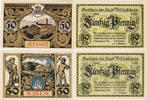 Bischofsheim v. Rhön 2x 50 Pfennig Kloster und Burg - Wz. Tropfen -