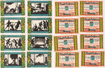 Geldern 8x75 Pfennig Komplette Serie von 8 Scheinen -