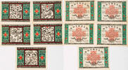 Naunhof 5x50 Pfennig Komplette Serie N von 5 Scheinen - Freiwillige Sanitätskolonne - Rotes Kreuz -