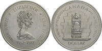 Kanada 1 Dollar Elizabeth II (1952-2022) - 25jähriges Regierungsjubiläum - Thron im Senat -