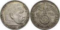 Drittes Reich 5 Reichsmark Hindenburg - Kursmünze (1936-1939) -