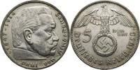 Drittes Reich 5 Reichsmark Hindenburg - Kursmünze (1936-1939) -