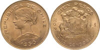 Chile 100 Pesos 1953 So Kursmünze (1932-1980) ss-vz