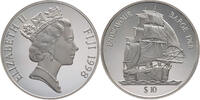 Fidschi 10 Dollars Auf die Entdeckung Fidschis - Endeavour Barge 1768 -