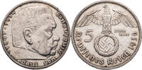 Drittes Reich 5 Reichsmark Hindenburg - Kursmünze (1936-1939) -