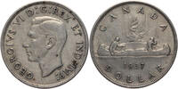 Kanada 1 Dollar George VI. (1936-1952) - Voyageur Kursmünze (1937-1947) -