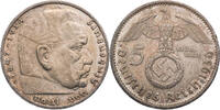Drittes Reich 5 Reichsmark Hindenburg - Kursmünze (1936-1939) -