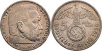 Drittes Reich 5 Reichsmark Hindenburg - Kursmünze (1936-1939) -