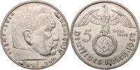 Drittes Reich 5 Reichsmark Hindenburg - Kursmünze (1936-1939) -