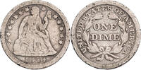 USA Dime Seated Liberty Dime - Kursmünze (1838-1853) -