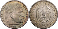 Drittes Reich 5 Reichsmark Hindenburg - Kursmünze (1936-1939) -