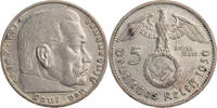 Drittes Reich 5 Reichsmark Hindenburg - Kursmünze (1936-1939) -