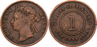 Malaysia, Strait Settlements 1 Cent Victoria (1837-1901) -