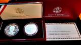 USA 2x 1 Dollar 1998 Robert Kennedy - Set st + PP in Original-Box mit Zertifikat
