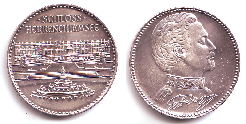 Bayern Medaille Deutsche Geschichte König Ludwig II. Schloss