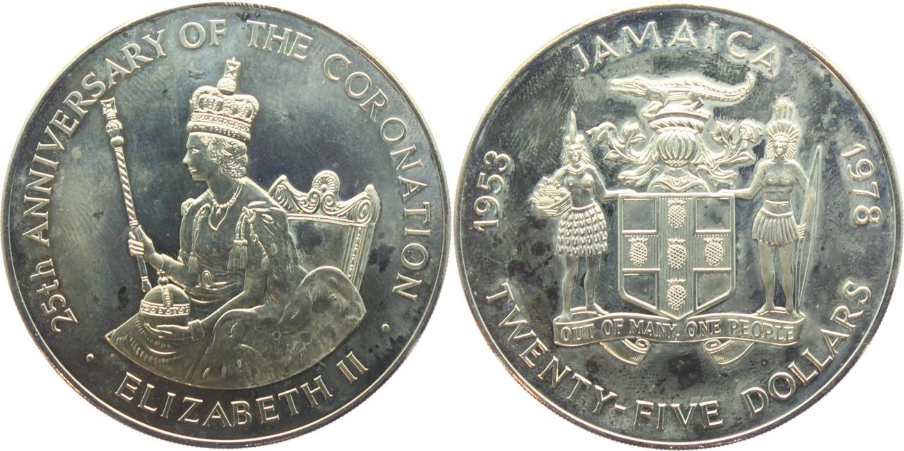 25 Dollar 1978 Jamaica 25. Regierungsjubiläum von ...