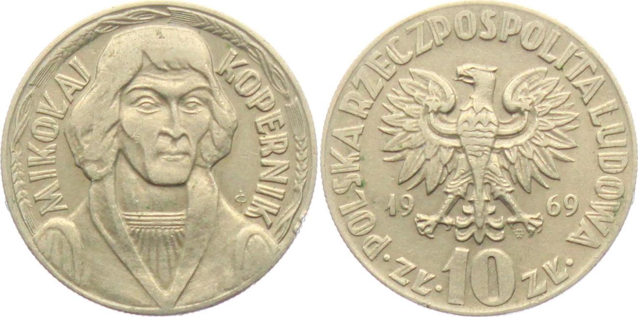 Polen 10 Zloty 1969 Nikolai Kopernik vz | MA-Shops