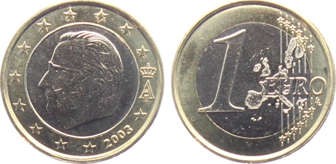 1 Euro 2003 Albert Ii Von Belgien 1993 2013 Brf Bankfrisch Ma