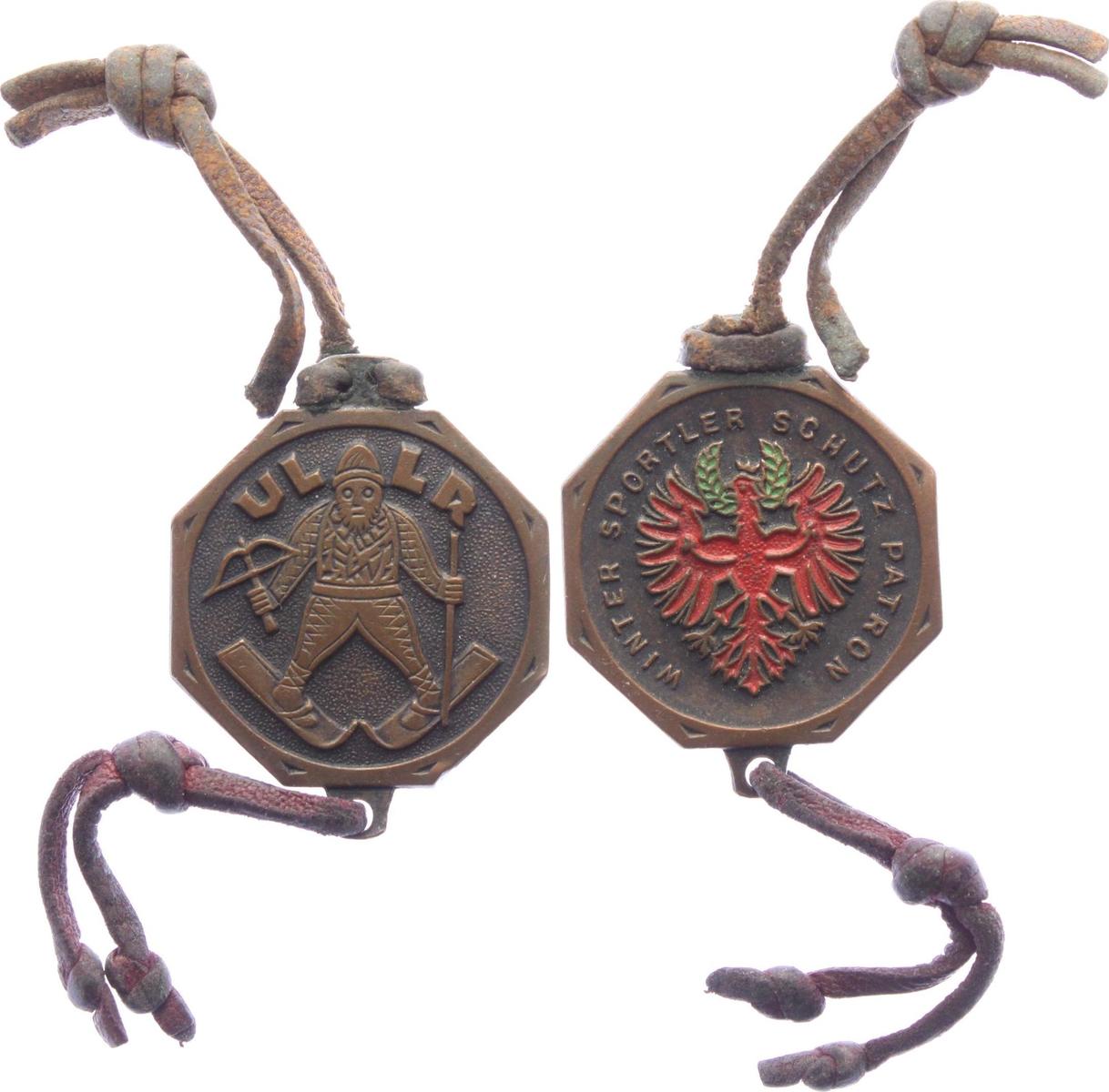 ohne Jahr ULLRMedaille Wintersportler Schutzpatron ULLR ist der