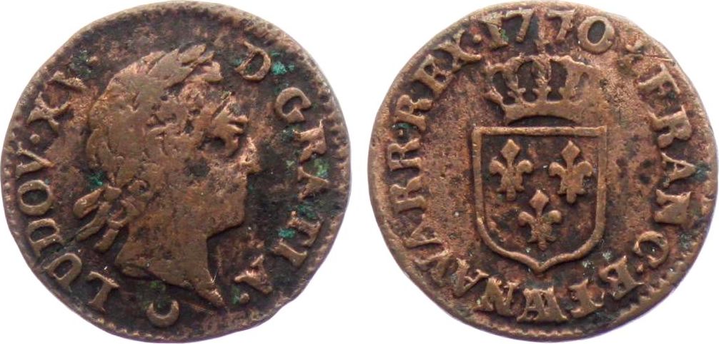 Frankreich 1/2 Sol 1770 Ludwig XV. (1715 1774) sss