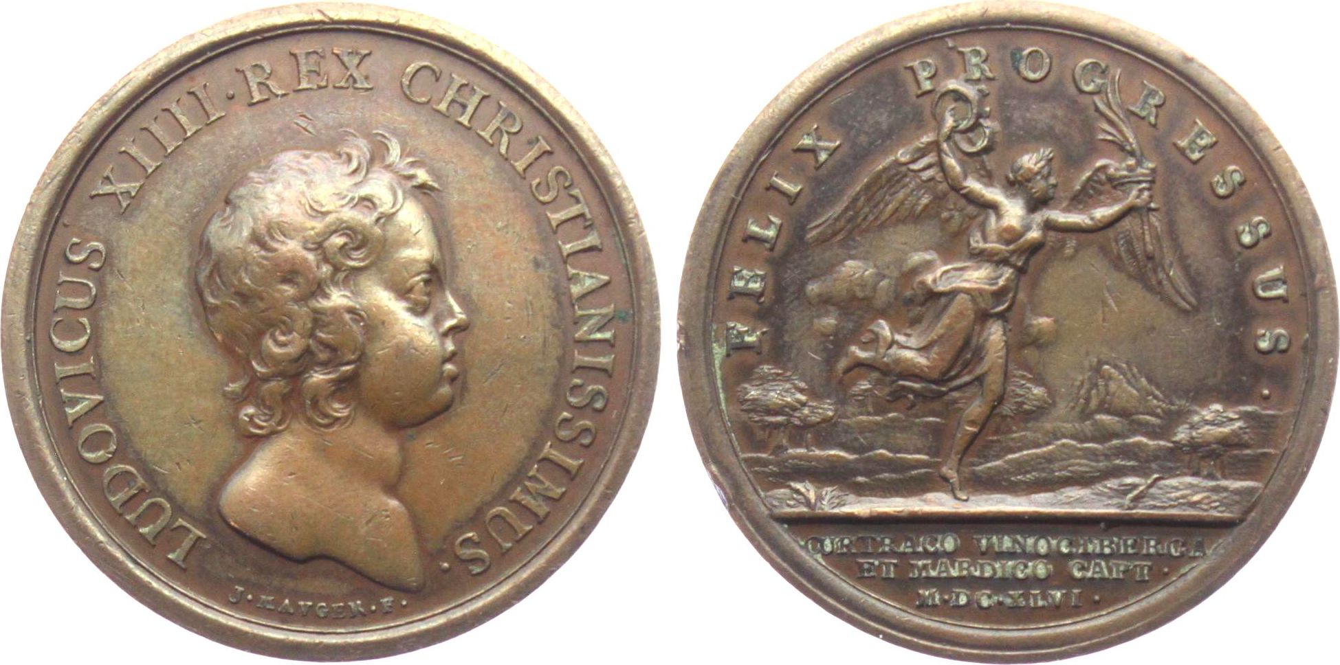 Frankreich Medaille 1677 König Ludwig XIV. (16481712) f