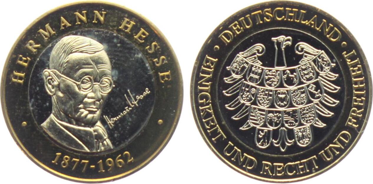 Hermann Hesse Nobelpreis Für Welches Werk Deutschland - BRD Medaille ohne Jahr Hermann Hesse - Dichter
