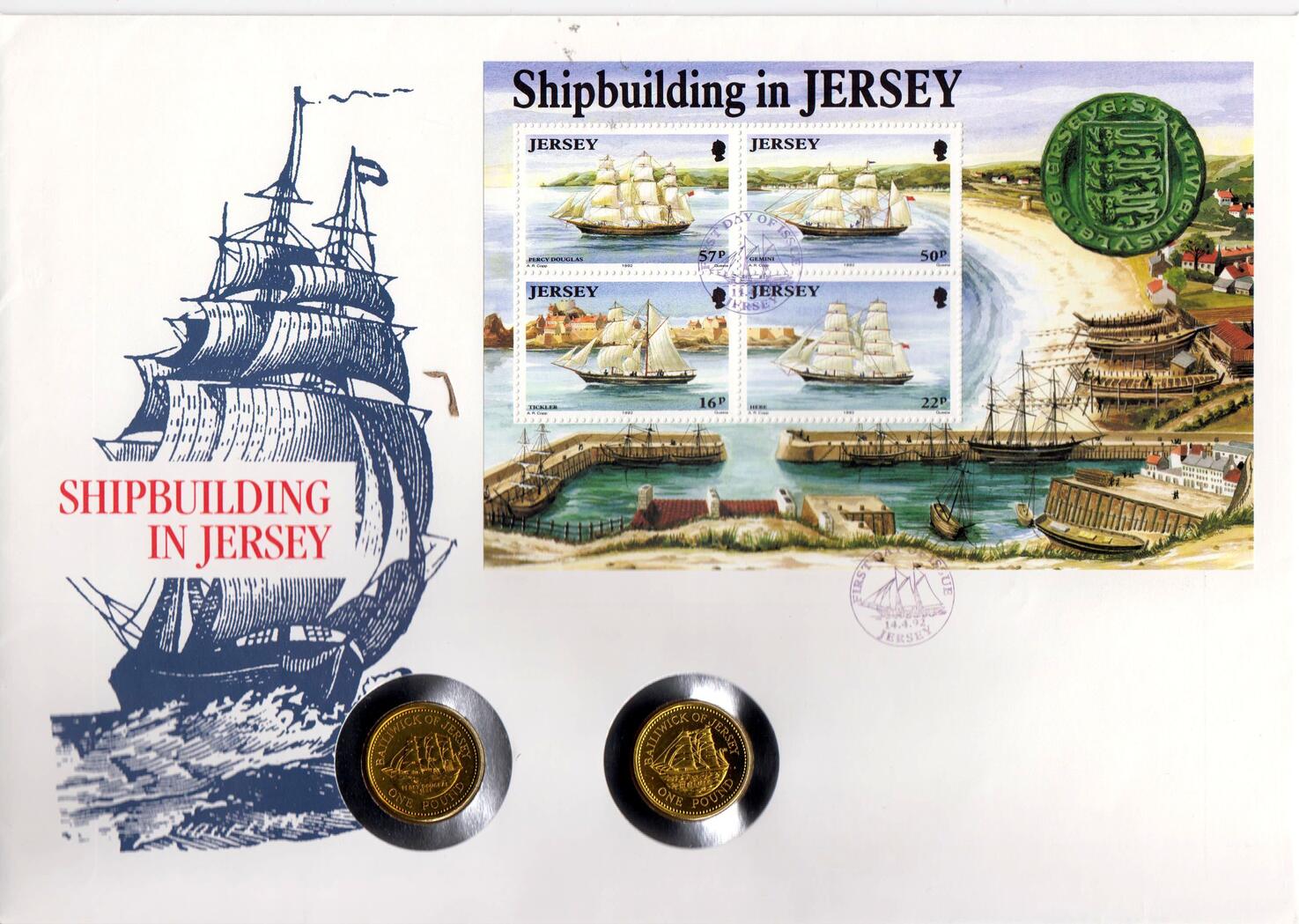 jersey-2x-one-pound-1991-1992-segelschiffe-st-auf-numibrief-ma-shops