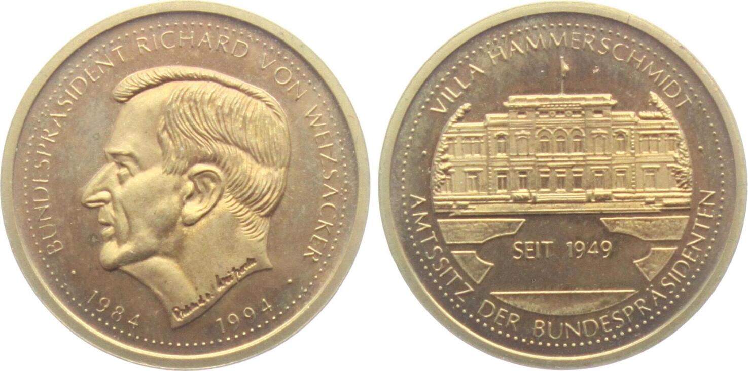 Berlin Medaille 1994 Bundespräsident Richard von Weizsäcker (1984-1994) -  Villa Hammerschmidt st