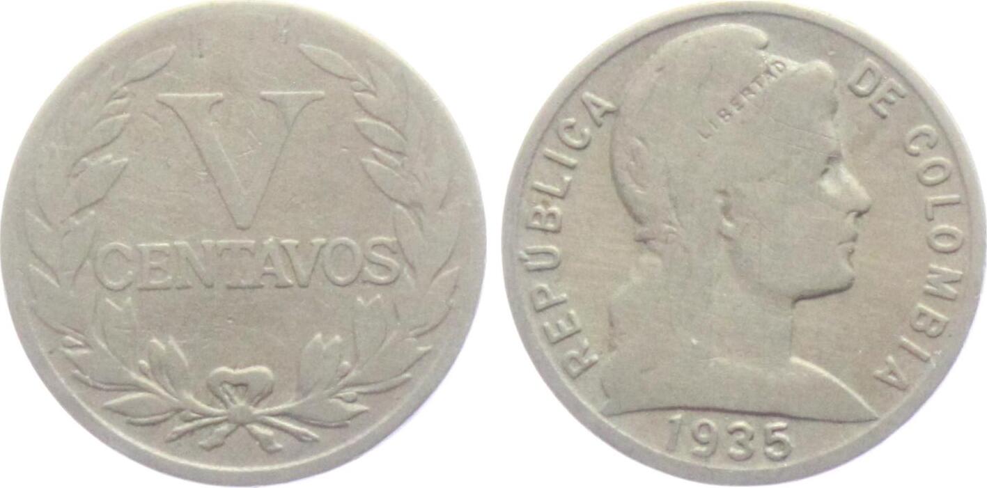 Kolumbien 1935 5 Centavos S MA Shops kolumbien-1935-5-centavos-s-ma-shops