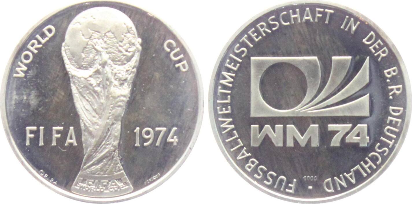 Münze 1974 Fußballweltmeisterschaft Deutschland in Nordrhein-Westfalen - Mönchengladbach