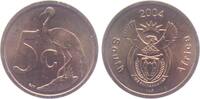 S&uuml;dafrika 5 Cents 2004 Vogel - Tiere vz 4,95 EUR  zzgl. 3,95 EUR Versand