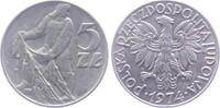 Polen 5 Zloty 1974 Fischer beim Netze einholen vz 7,95 EUR  zzgl. 3,95 EUR Versand
