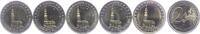 Deutschland 5 x 2 Euro 2008 ADFGJ Bundesl&auml;nder - Hamburg - Satz ADFGJ - ... 18,95 EUR  zzgl. 4,95 EUR Versand