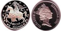 Gibraltar 2,8 Ecu - 2 Pounds 1992 Ritter zu Pferde nach links PP in Kapsel 6,50 EUR  zzgl. 3,95 EUR Versand