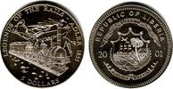 Liberia 5 Dollar Adler Eisenbahn von 1835 -