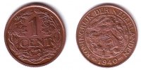 Niederlande 1 Cent Wilhelmina 1890-1948 -