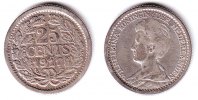 Niederlande 25 Cent Wilhelmina 1890-1948 -