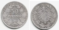 Kaiserreich 50 Pfennig 50 Pfennig, kleiner Adler