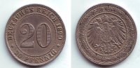 Kaiserreich 20 Pfennig 20 Pfennig großer Adler